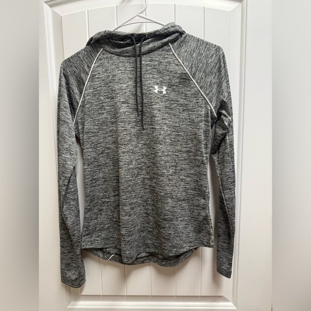 Under Armour Logo Light Weight  Hoodie Pullover Grey Heather Women Size X-Small
